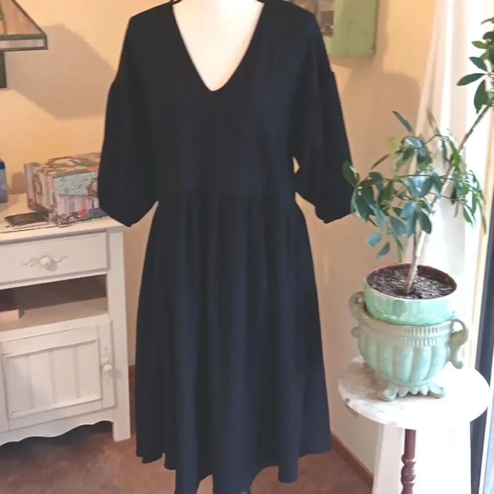 Zara Black Textured Dress Whimsigoth. Dark Academia
